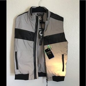 Fried Denim Reflective Vest Nwt 